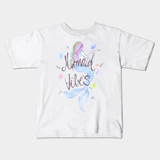 Mermaid rainbow vibes Kids T-Shirt
